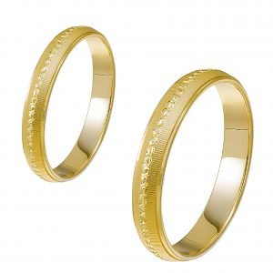 Ζευγάρι Βέρες Γάμου-Αρραβώνα Χρυσές MLV-11-101096Y