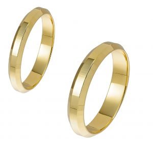 Ζευγάρι Βέρες Γάμου-Αρραβώνα Χρυσές MLV-120-101085Y