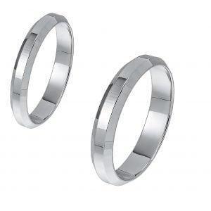 Ζευγάρι Βέρες Γάμου-Αρραβώνα Λευκόχρυσες MLV-120-101085W