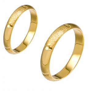 Ζευγάρι Βέρες Γάμου-Αρραβώνα Χρυσές MLV-142-101084Y