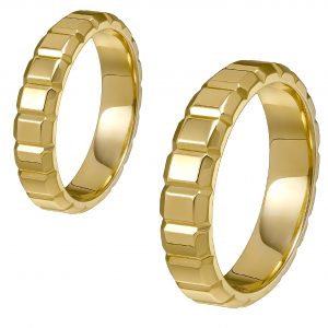 Ζευγάρι Βέρες Γάμου-Αρραβώνα Χρυσές MLV-163-101086Y