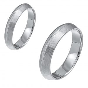 Ζευγάρι Βέρες Γάμου-Αρραβώνα Λευκόχρυσες MLV-165-101080W