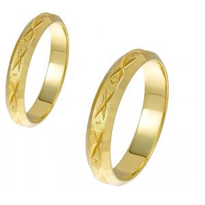 Ζευγάρι Βέρες Γάμου-Αρραβώνα Χρυσές MLV-17-101097Y