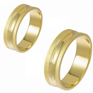 Ζευγάρι Βέρες Γάμου-Αρραβώνα Χρυσές MLV-181-101082Y