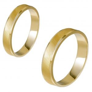 Ζευγάρι Βέρες Γάμου-Αρραβώνα Χρυσές MLV-11-1010100Y