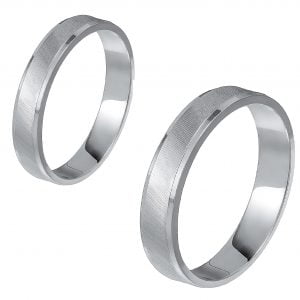 Ζευγάρι Βέρες Γάμου-Αρραβώνα Λευκόχρυσες MLV-11-1010100W