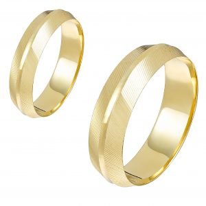 Ζευγάρι Βέρες Γάμου-Αρραβώνα Χρυσές MLV-210-1010778Y