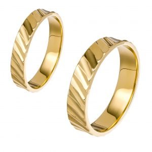 Ζευγάρι Βέρες Γάμου-Αρραβώνα Χρυσές MLV-211-101078Y