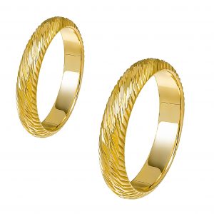 Ζευγάρι Βέρες Γάμου-Αρραβώνα Χρυσές MLV-24-101098Y