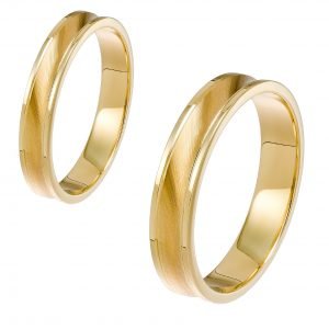 Ζευγάρι Βέρες Γάμου-Αρραβώνα Χρυσές MLV-248-101071Y