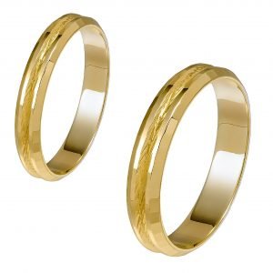 Ζευγάρι Βέρες Γάμου-Αρραβώνα Χρυσές MLV-27-101096Y