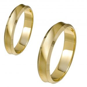 Ζευγάρι Βέρες Γάμου-Αρραβώνα Χρυσές MLV-353-101069Y