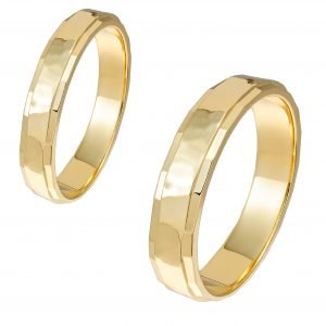 Ζευγάρι Βέρες Γάμου-Αρραβώνα Χρυσές MLV-357-101070Y