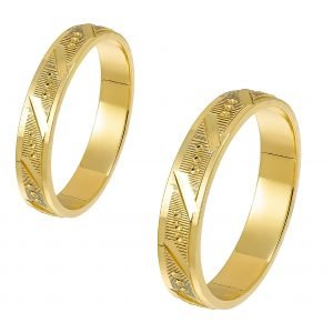 Ζευγάρι Βέρες Γάμου-Αρραβώνα Χρυσές MLV-36-101093Y