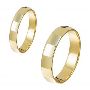 Ζευγάρι Βέρες Γάμου-Αρραβώνα Χρυσές MLV-366-101071Y