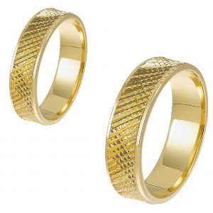 Ζευγάρι Βέρες Γάμου-Αρραβώνα Χρυσές MLV-37-101094Y