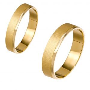 Ζευγάρι Βέρες Γάμου-Αρραβώνα Χρυσές MLV-463-101066Y