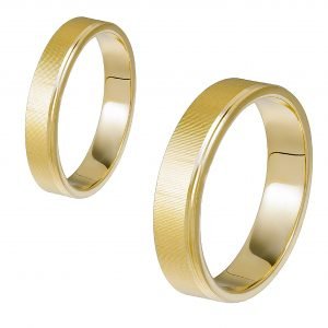 Ζευγάρι Βέρες Γάμου-Αρραβώνα Χρυσές MLV-473-101062Y