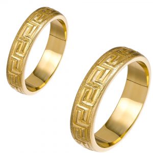 Ζευγάρι Βέρες Γάμου-Αρραβώνα Χρυσές MLV-476-20119Y