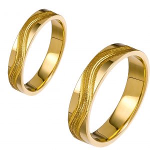 Ζευγάρι Βέρες Γάμου-Αρραβώνα Χρυσές MLV-478-101060Y