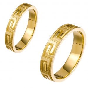 Ζευγάρι Βέρες Γάμου-Αρραβώνα Χρυσές MLV-484-101054Y