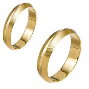 Ζευγάρι Βέρες Γάμου-Αρραβώνα Χρυσές MLV-486-101056Y