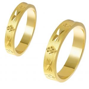 Ζευγάρι Βέρες Γάμου-Αρραβώνα Χρυσές MLV-505-10052Y