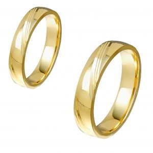 Ζευγάρι Βέρες Γάμου-Αρραβώνα Χρυσές MLV-508-101053Y