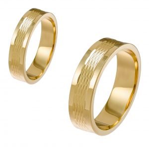 Ζευγάρι Βέρες Γάμου-Αρραβώνα Χρυσές MLV-532-101050Y