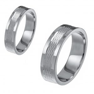 Ζευγάρι Βέρες Γάμου-Αρραβώνα Λευκόχρυσες MLV-532-101050W