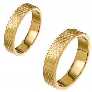 Ζευγάρι Βέρες Γάμου-Αρραβώνα Χρυσές Ζαγρέ MLV-544-101044Y