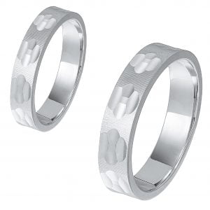 Ζευγάρι Βέρες Γάμου-Αρραβώνα Λευκόχρυσες Ζαγρέ MLV-543-101043W