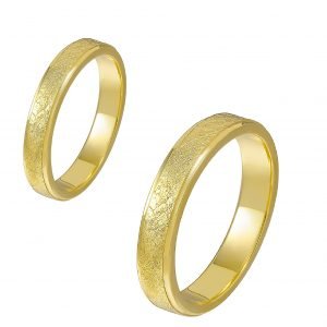 Ζευγάρι Βέρες Γάμου-Αρραβώνα Χρυσές Ζαγρέ MLV-562-101023Y