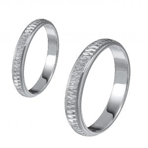 Ζευγάρι Βέρες Γάμου-Αρραβώνα Λευκόχρυσες MLV-5-1010101W