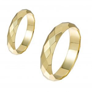 Ζευγάρι Βέρες Γάμου-Αρραβώνα Χρυσές Λουστρέ MLV-9-1010102Y