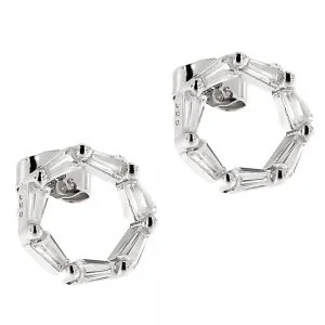 Σκουλαρίκια Ασημένια 925 Κύκλος ASZ-22158W