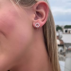 Σκουλαρίκια Ασημένια 925 Κύκλος ASZ-22158W