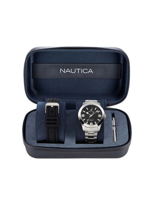 fixedratio 20221019112806 nautica pacific beach roloi mpatarias me metalliko mprasele se asimi chroma extra louraki nappbf205