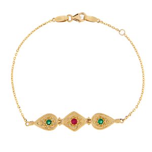 Βραχιόλι Γυναικείο Χρυσό 14K Σε Βυζαντινό Ύφος VRV-22375Y