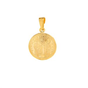 Φυλαχτό Διπλής Όψης Κωνσταντινάτο Χρυσό 14Κ KBP-22334Y