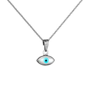 Λευκόχρυσο Αλυσίδα Με Ματάκι Κ14 Με Φίλντισι KBM-22579W