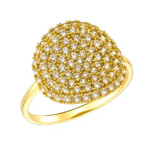 Δαχτυλίδι Χρυσό K14 Με Λευκές Πέτρες Ζιργκόν MSD-22494Y