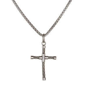 Σταυρός Με Αλυσίδα Από Ανοξείδωτο Ατσάλι SUA-22600W