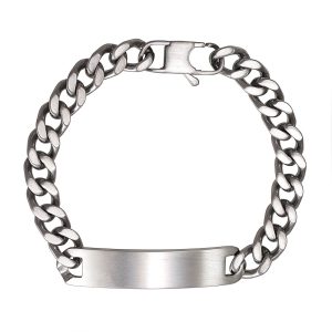 Βραχιόλι Ταυτότητα Από Ανοξείδωτο Ατσάλι Σε Ασημί Χρώμα SUA-22590W