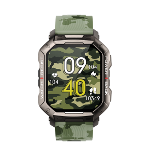 Smartwatch Das.4 Με Μαύρη Κάσα & Military Πράσινο Λουρί Σιλικόνης 203065032