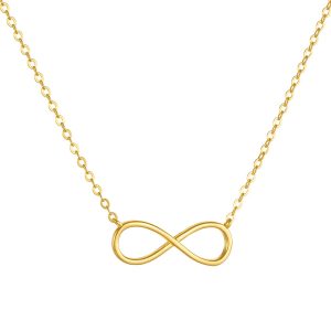 Κολιέ Ασημένιο 925 Επιχρυσωμένο Άπειρο Λουστρέ ASZ-22767Y