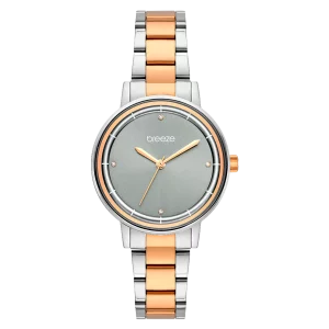 Ρολόι Γυναικείο BREEZE 712381.6 Με Μπρασελέ Από Ανοξείδωτο Ατσάλι Σε Ασημί & Rosegold Χρώμα Της Σειράς Mystique