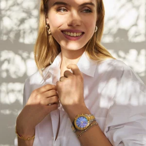 Ρολόι Γυναικείο BREEZE 712461.2 Με Μπρασελέ Από Ανοξείδωτο Ατσάλι Σε Ασημί & Χρυσό Χρώμα Της Σειράς Obsession