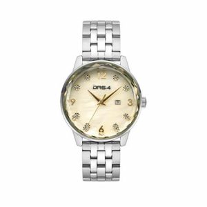 Ρολόι Γυναικείο Das.4 Με Σαμπανί Φίλντισι Καντράν & Μπρασελέ Από Ανοξείδωτο Ατσάλι 2031100782