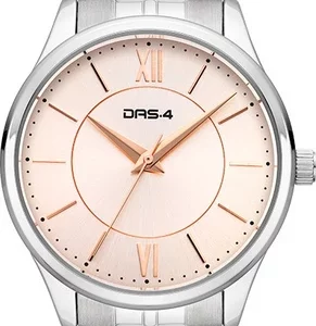 Ρολόι Γυναικείο Das.4 Με Ανοιχτό Ροζ Χρώμα Καντράν & Μπρασελέ Από Ανοξείδωτο Ατσάλι 2031100382